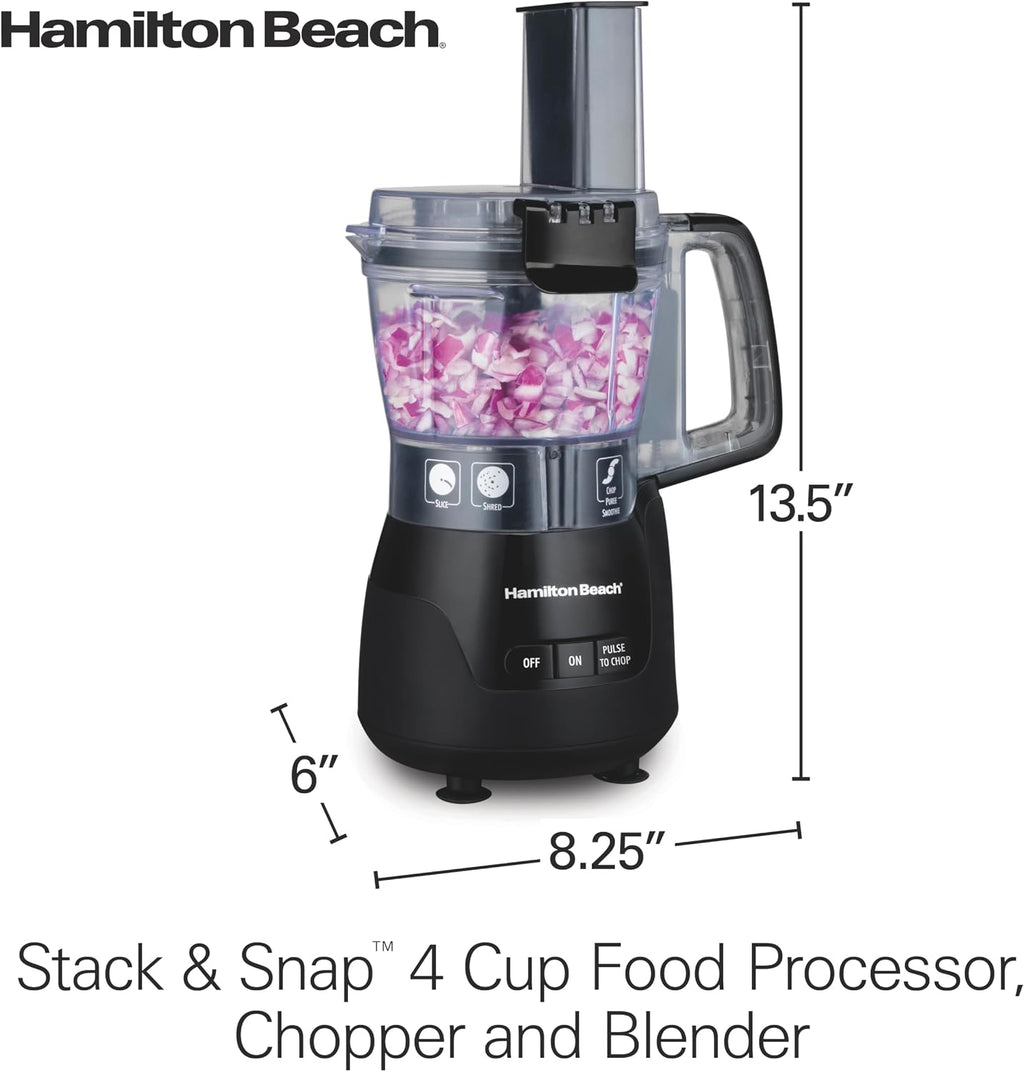 Hamilton Beach Stack & Snap Mini procesador de alimentos y picador de
