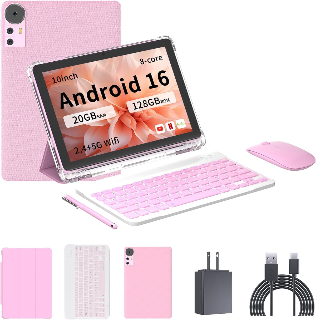 Tableta Android 16 Tabletas de 10 pulgadas, 20GB RAM 128GB ROM 2TB...