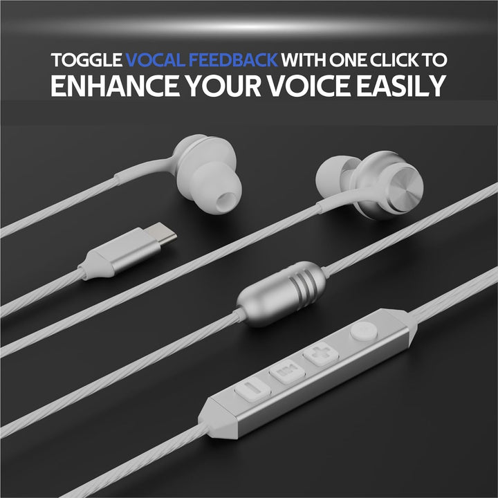 GWVTJQ Auriculares intrauditivos USB-C con cable, auriculares con t...