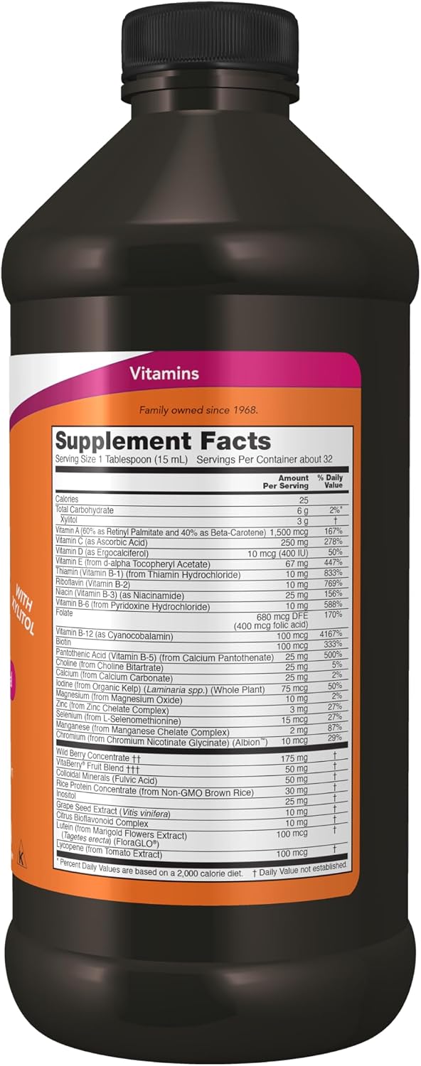 NOW Foods Suplementos, Líquido Multi, Absorción Rápida, Vitamina y...