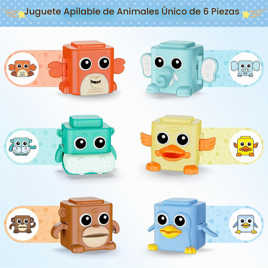 Stacking Toys Set Sensory Animal Stacking Blocks para 18+ Months Toddler Toy