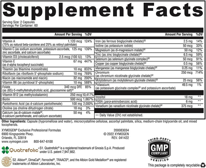 XYMOGEN ActivNutrients - Fórmula multivitamínica y multimineral, ap...