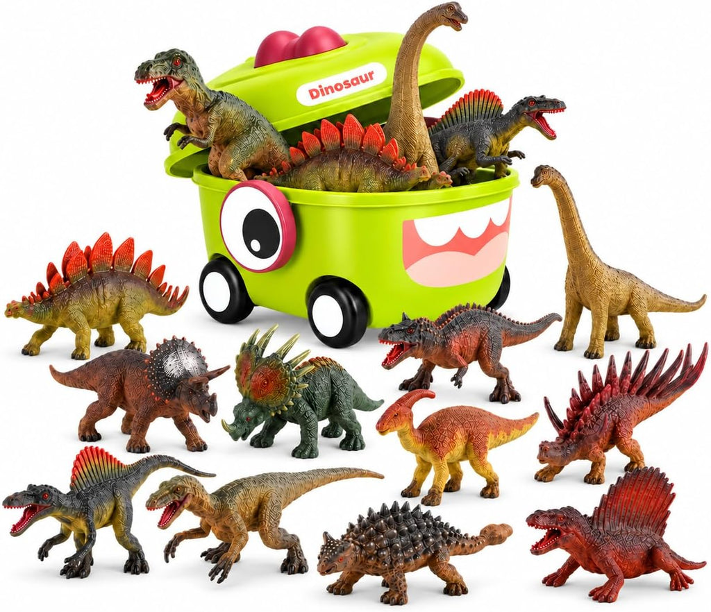 Juguetes de dinosaurio para niños, 12 figuras realistas con caja