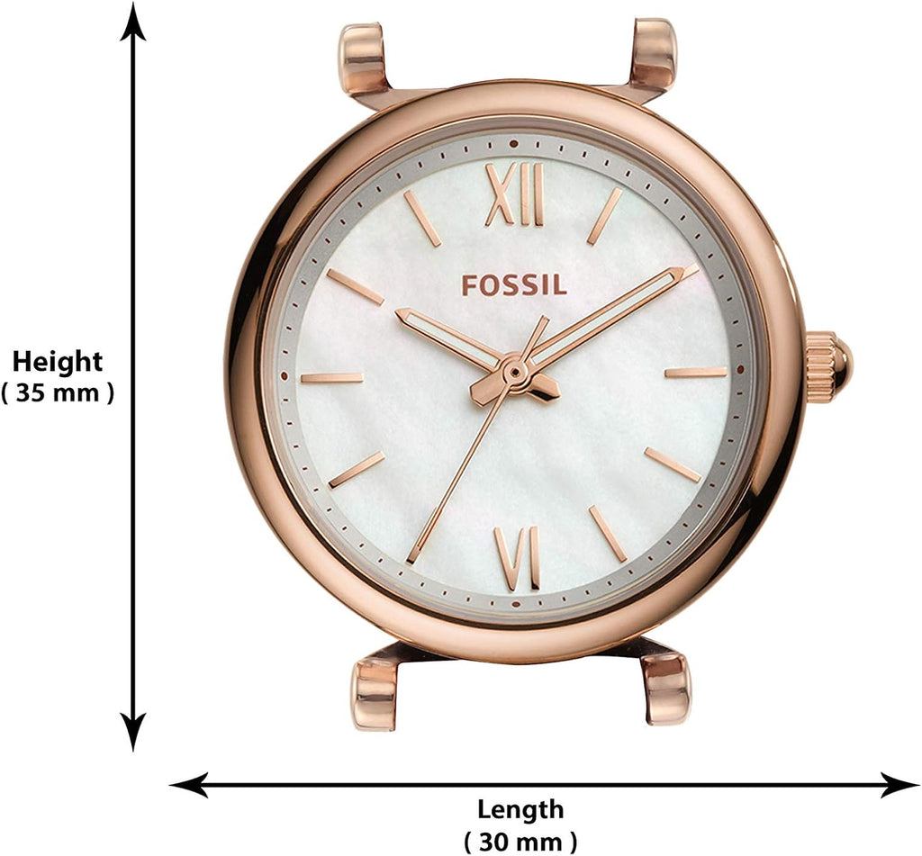 Fossil Carlie - Reloj de cuarzo de acero inoxidable de tres manecillas para mujer