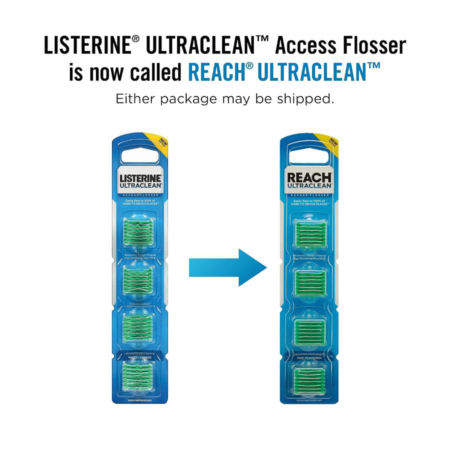 REACH® Listerine Ultraclean Access - Cabezales de repuesto para hil...