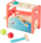 B. toys Banco de golpe de ballena de xilófono con xilófono, juguete de