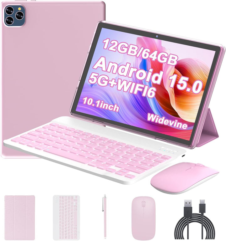 Tablet Android 15 de 10 pulgadas, 12(3+9)GB RAM+64GB ROM, Tabletas...