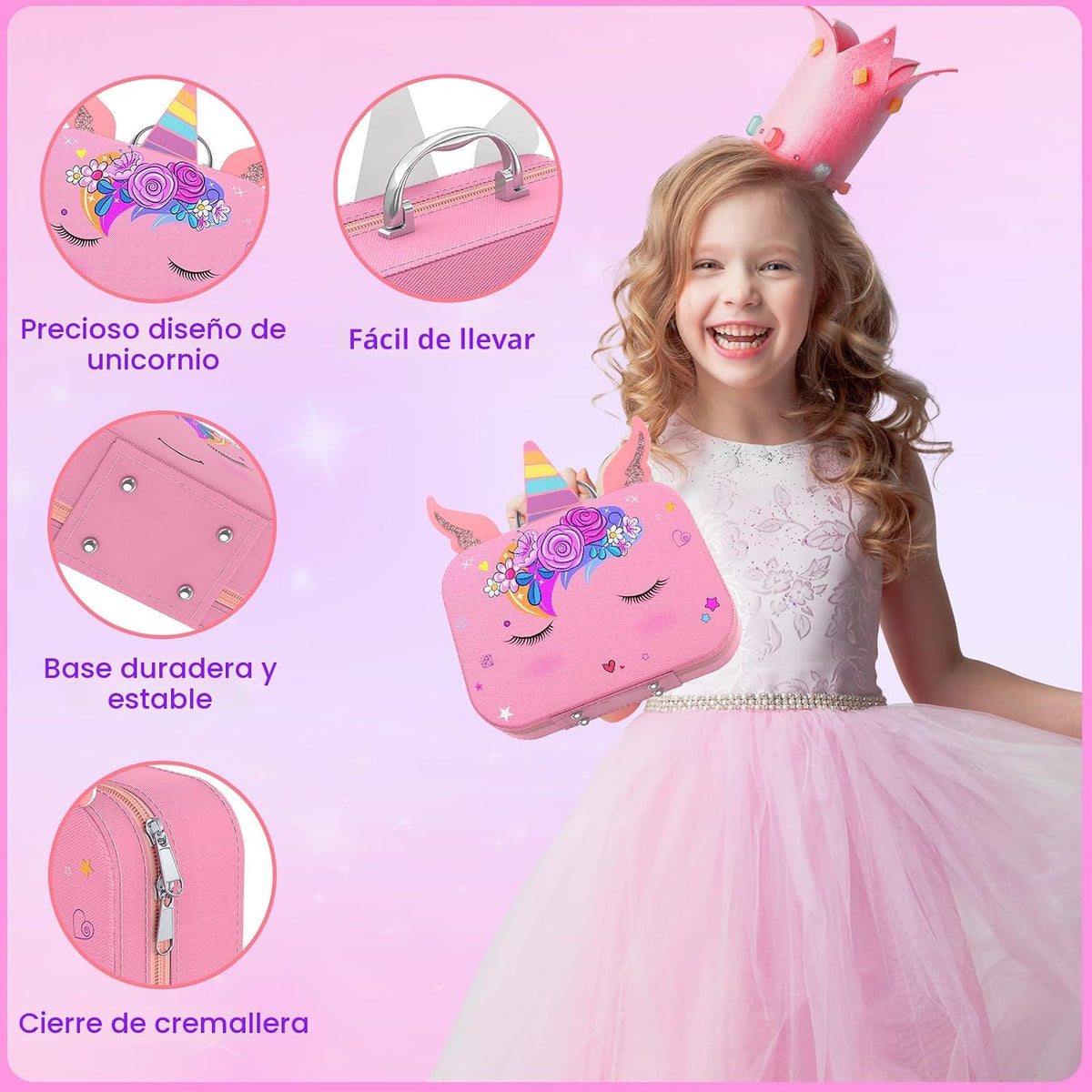 Juego de esmaltes de uñas para niñas, no tóxico, de secado rápido, con secador de uñas y esmalte de uñas despegable, juguetes de regalo ideal para niñas de 6 a 12 años