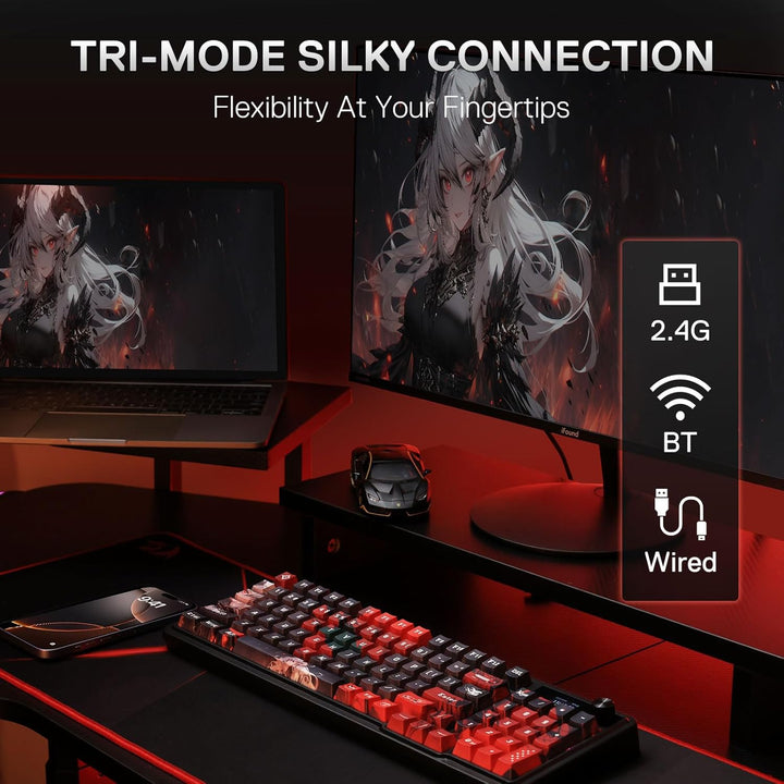 Redragon K719 PRO Teclado inalámbrico para juegos con junta con pan...