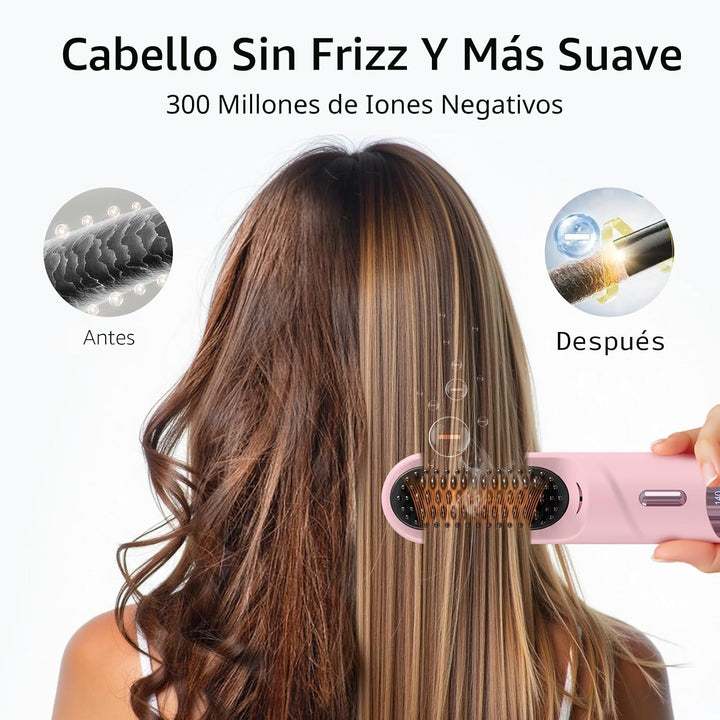 Go Brush Pro 2026 - Cepillo alisador de cabello 300 millones de ion...