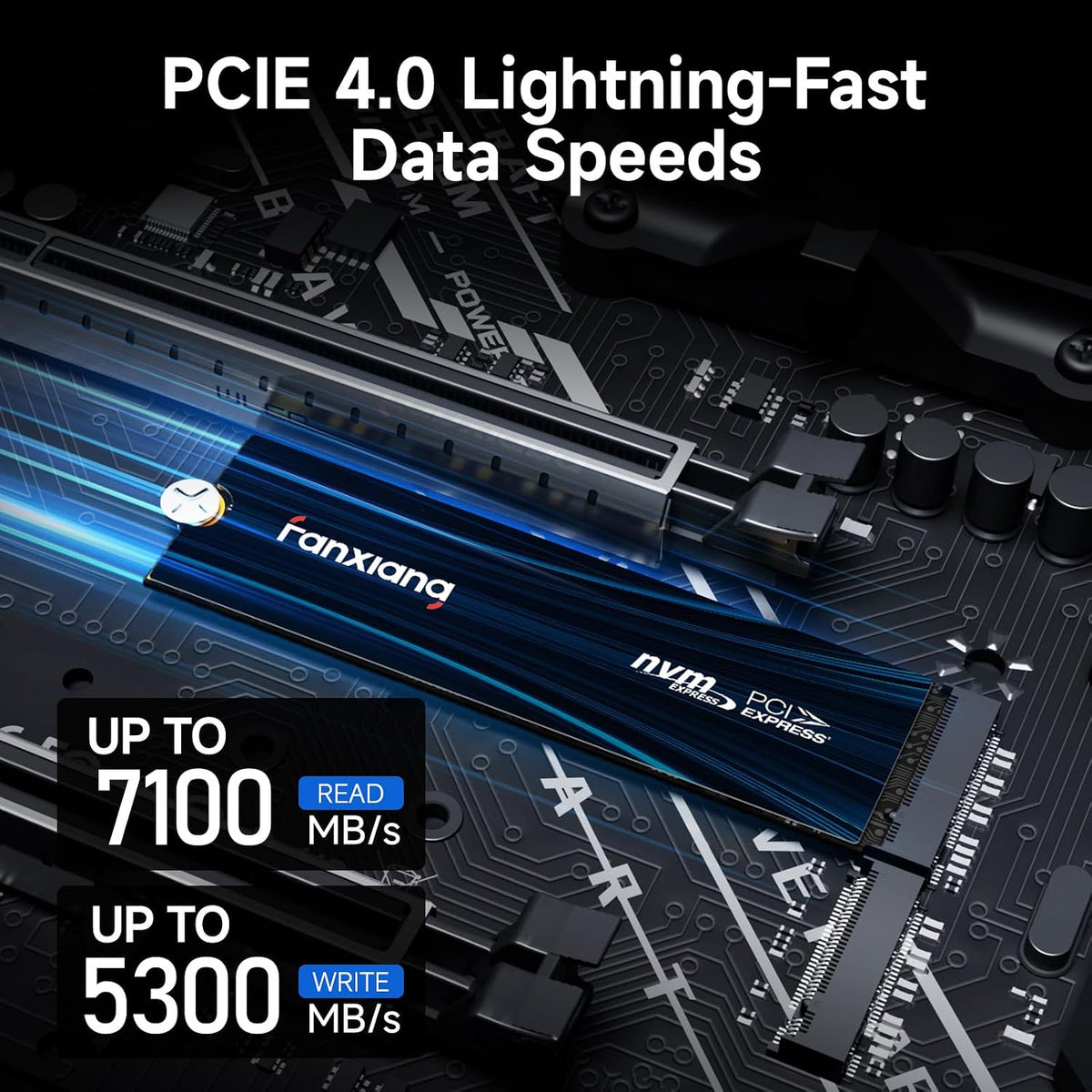 Fanxiang 2TB NVMe SSD PCIe Gen 4 SSD para juegos para PS5, hasta 71...