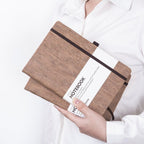 Lemome Cuaderno/diario rayado – Cuaderno de escritura de tapa dura ecológico con corcho natural y lazo para bolígrafo y papel grueso de alta calidad – A5 (5x8) Cuaderno clásico encuadernado