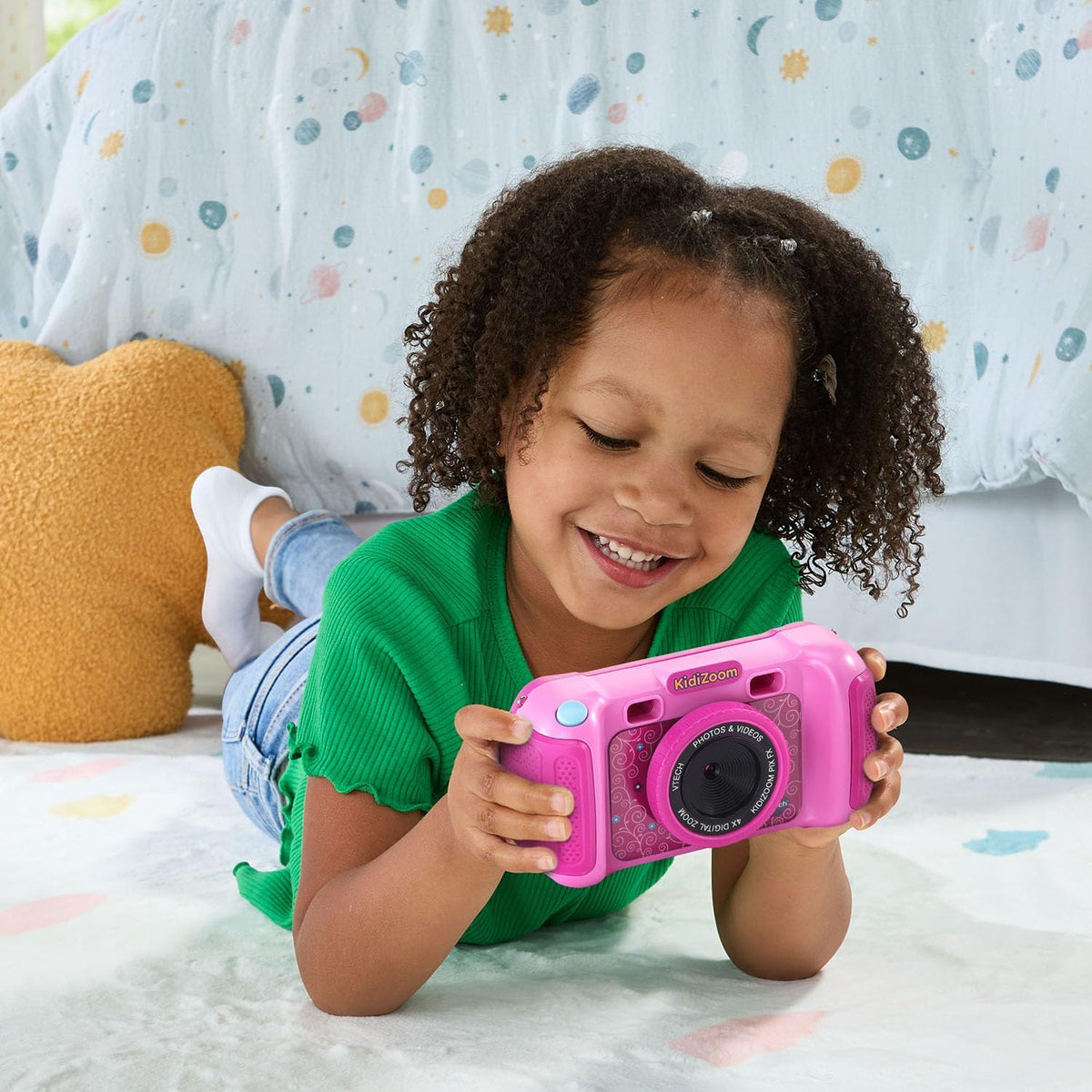 VTech KidiZoom Camera Pix FX con efectos de lente giratorios, color rosa