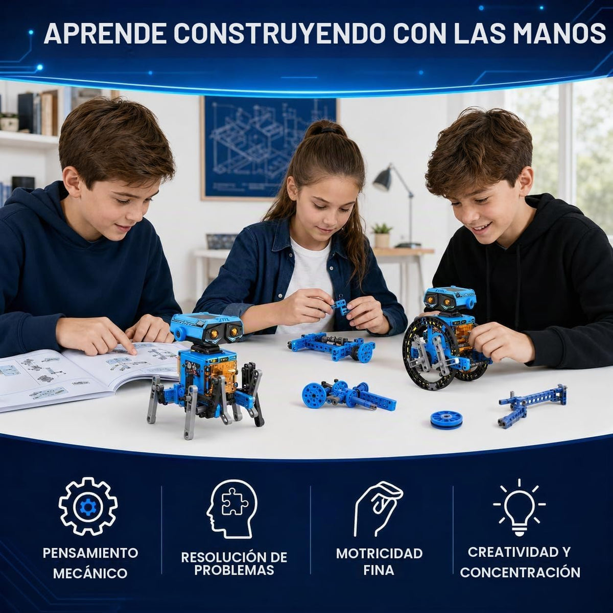 Kit de robot solar 12 en 1 STEM Science Building Kit de juguete robótico