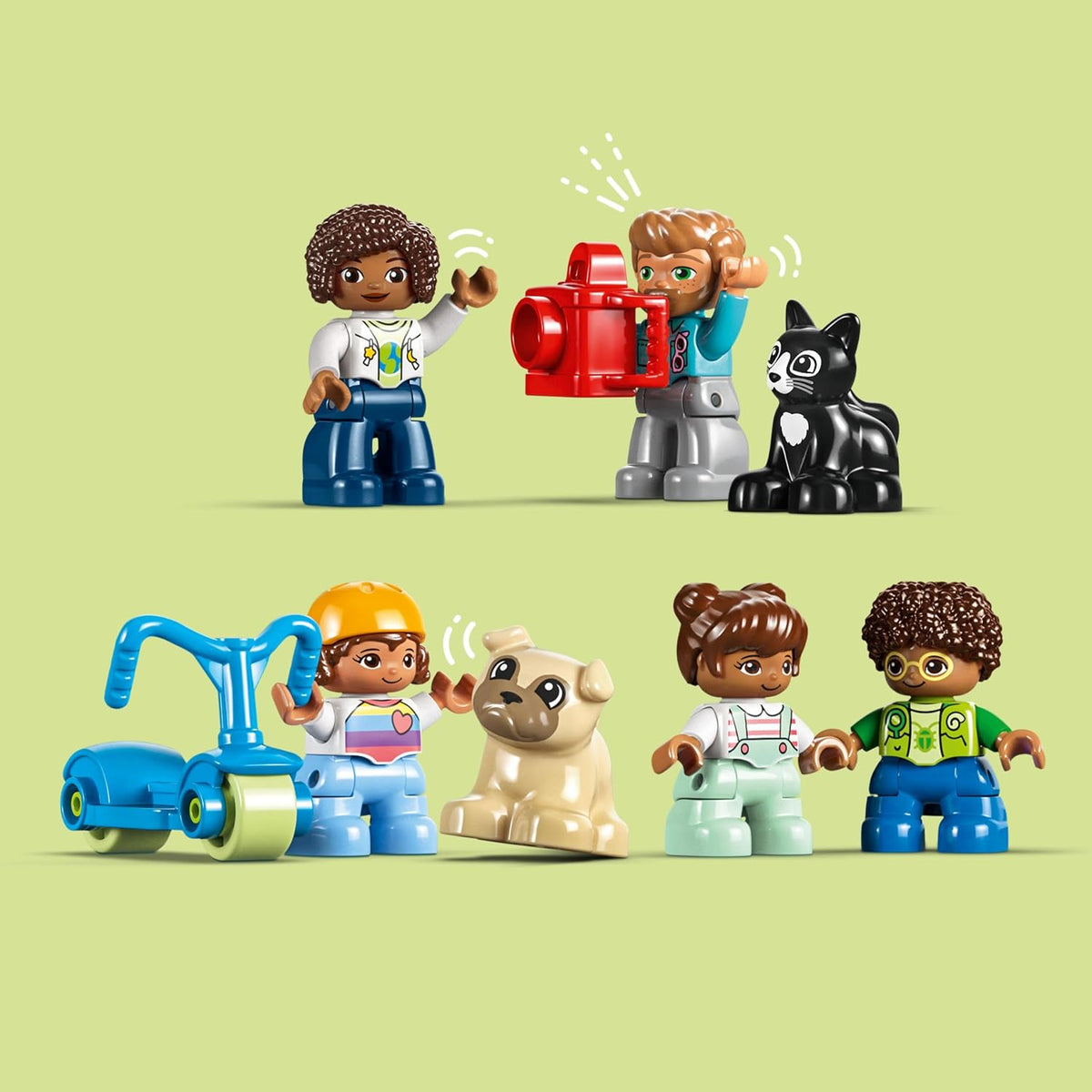 LEGO DUPLO Town 3 en 1 casa familiar 10994 Juego de construcción educativo STEM, juguete de regalo para Navidad para niños pequeños de 3 años en adelante, juguete de auto y casa de 3 pisos permite que