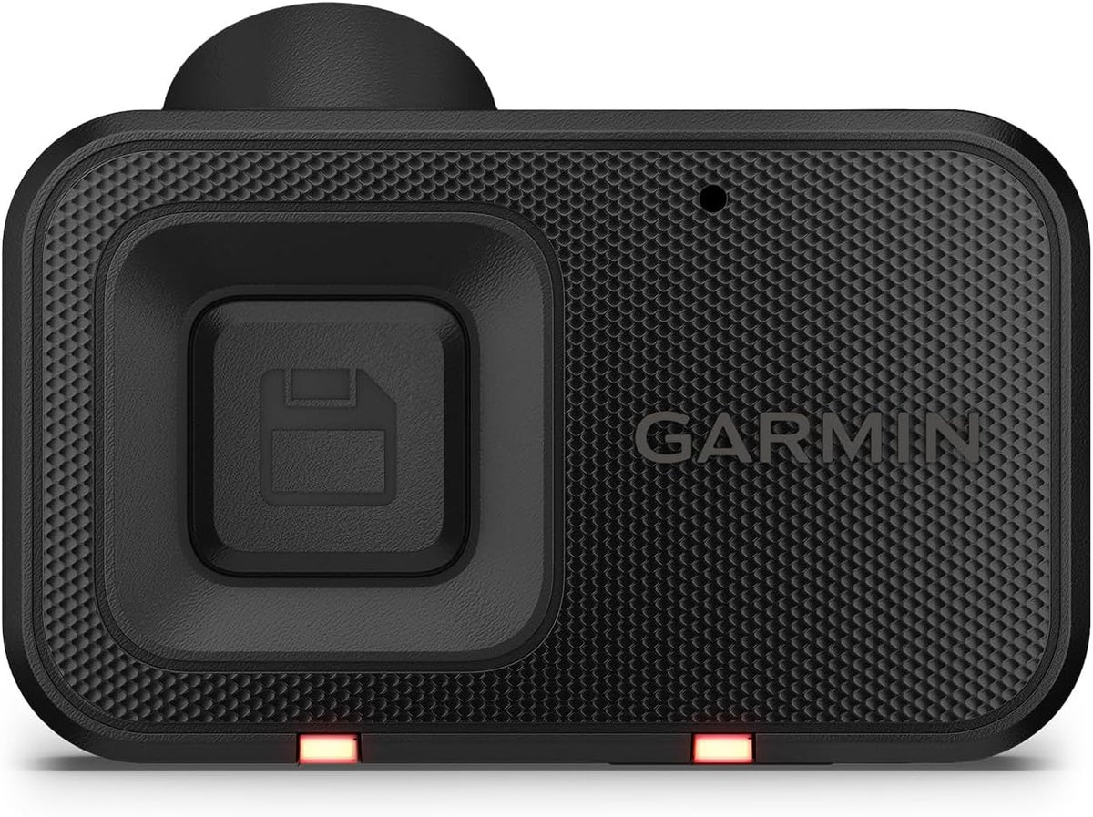Garmin Dash Cam™ Mini 3, cámara de tablero ultracompacta HD de 1080p con un campo de visión de 140 grados, polarizador Clarity™ integrado, control por voz, grabación automática