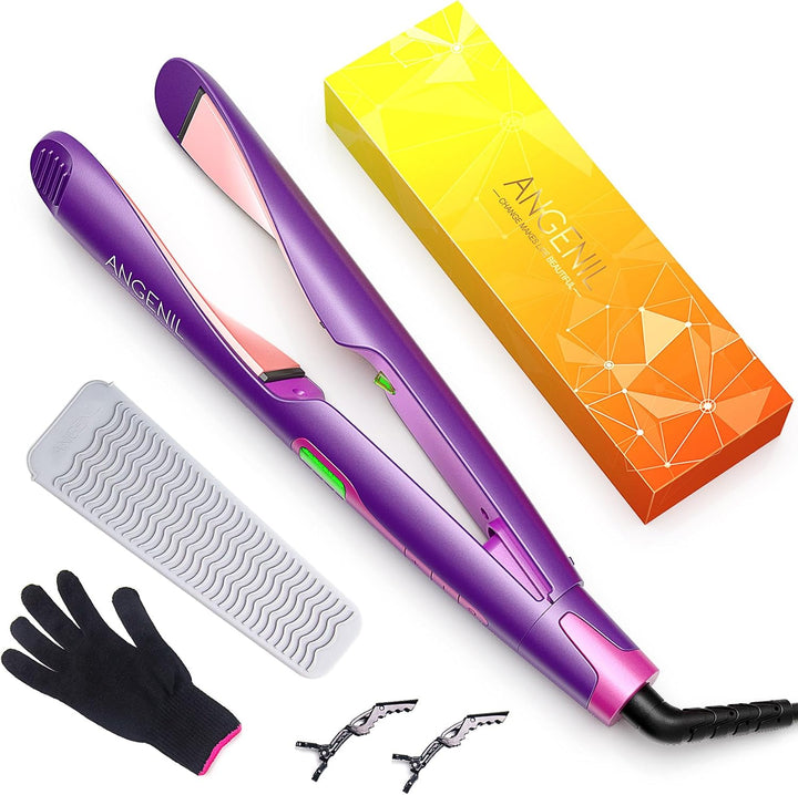 ANGENIL Plancha Plana de Cerámica Pro Twist de 1 Pulgada, Alisador...