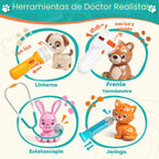 Lehoo Castle Critter Clinic con Key, Juguetes de Juego de Doctor para Niños de 3-5 años