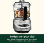 Cuisinart Mini-Prep Plus - Procesador de alimentos, mini procesador de alimentos de 3 tazas para picar hierbas, verduras y queso duro, tazón de trabajo de 3 tazas, hoja reversible de acero inoxidable