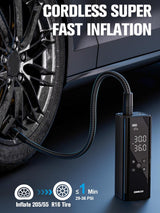 GOOLOO Compresor de aire portátil GT150, inflador de neumáticos, bo...