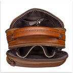 IVTG Bolso de mensajero de cuero genuino para hombre, bolso bandolera bandolera para trabajo, negocios