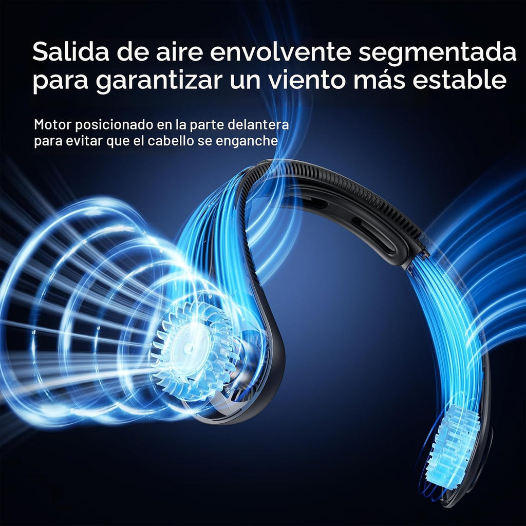 JISULIFE Ventilador de cuello portátil actualizado: collarín manos...