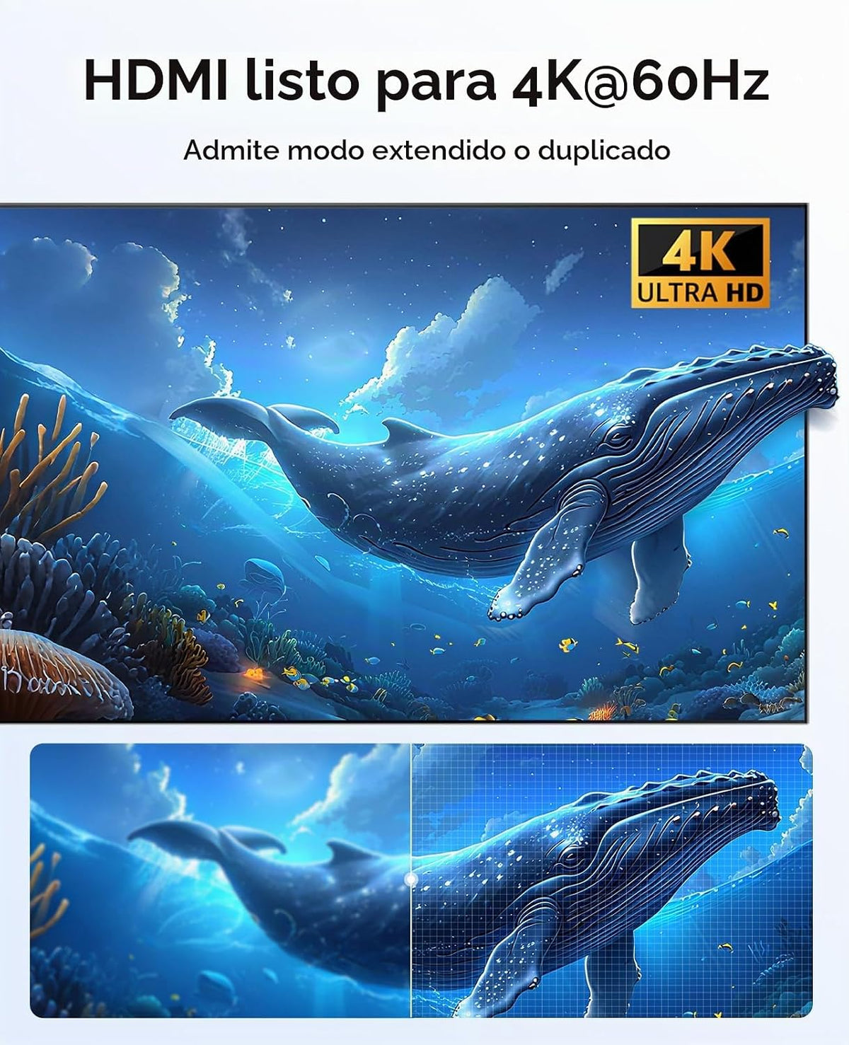 ORICO, ORICO-MH8P-BK-BP, hub USB de 4 puertos