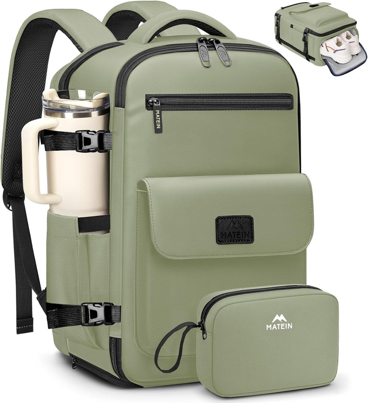 MATEIN Mochila para artículos personales, Verde, 15,6 pulg., Mochil...