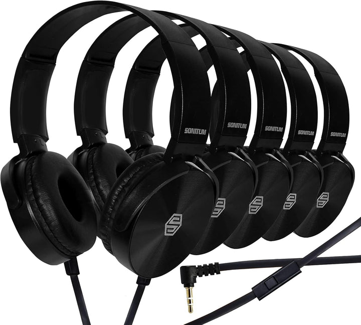 Auriculares para Aula - Paquete de 25, con Micrófono, Cómodos Auric...