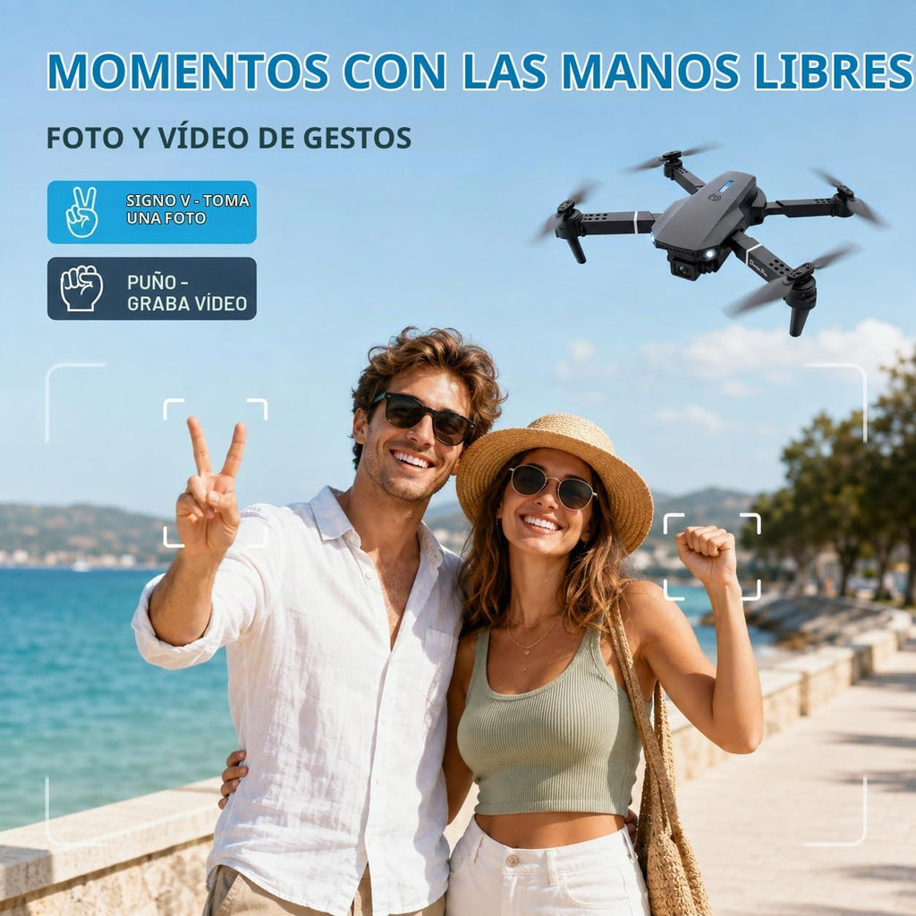FPV Drone para cámara 1080P, mini cuadricóptero plegable, principiantes