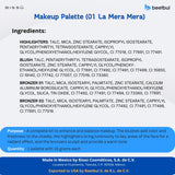 Kit de maquillaje Bissú Paleta de 6 colores + Puff de terciopelo +...