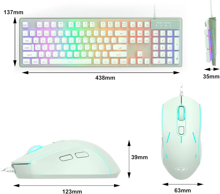 Combo de teclado y mouse para juegos, teclado K1 con retroiluminaci...