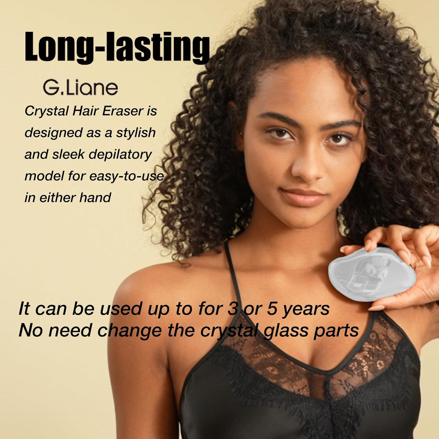 G.Liane Depilación de cristal, removedor de pelo de cristal sin dol...