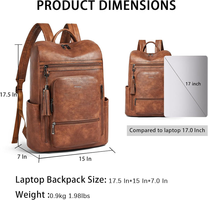 Shrrie Mochila grande mejorada para laptop de viaje, con capacidad...
