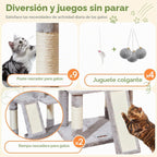 Taoqimiao Árbol para gatos grandes, torre XL de 76.8 pulgadas para gatos de