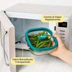 Anyday Paquete de 2 recipientes de vidrio para almuerzo de 2.5 tazas (kale)