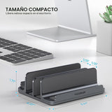 YICOSUN Soporte vertical de aluminio para portátil de 4 ranuras par...