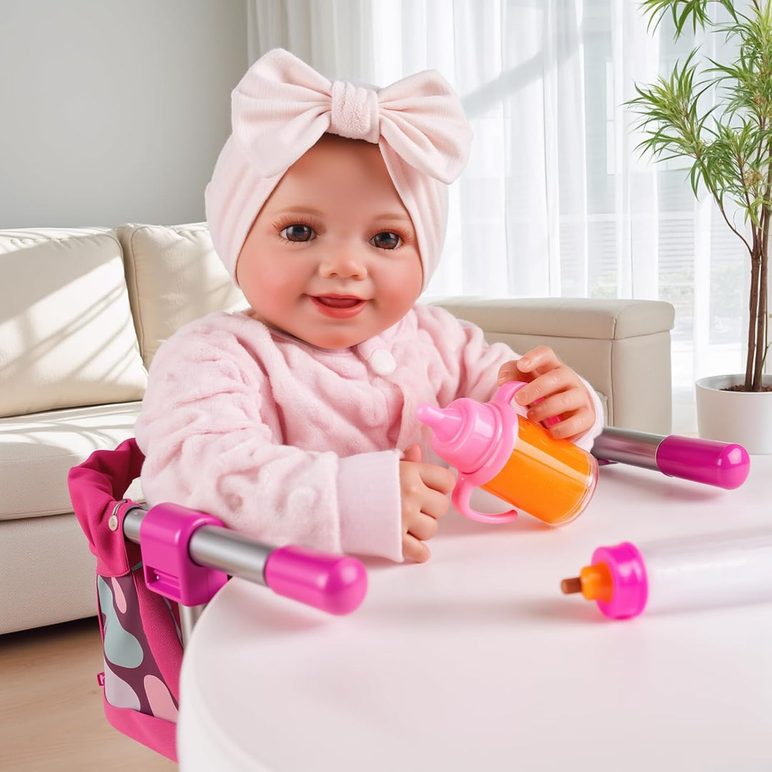 BABESIDE Silla alta de muñeca de bebé para muñecas de 12 a 20 pulga...