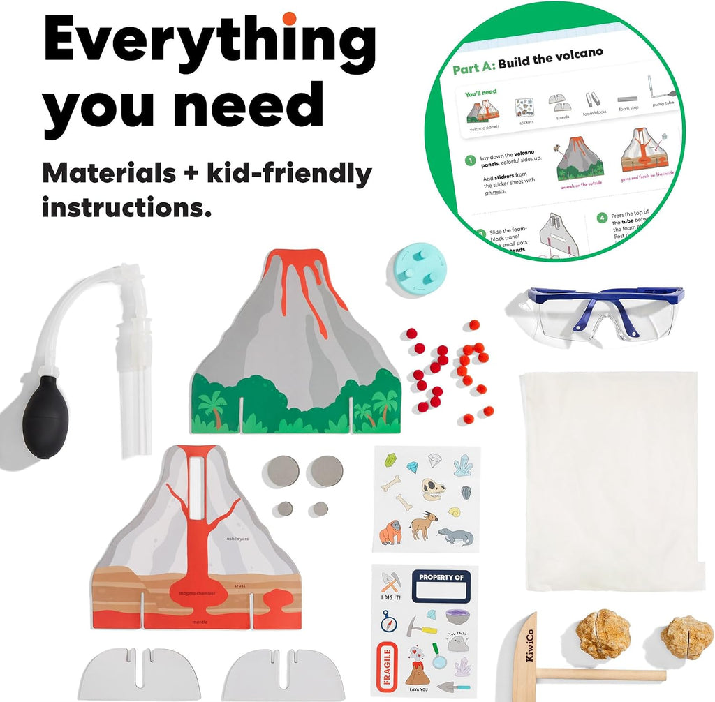 KiwiCo Kit de volcán para niños de 5 a 8 años - Regalo de juguete STEM con