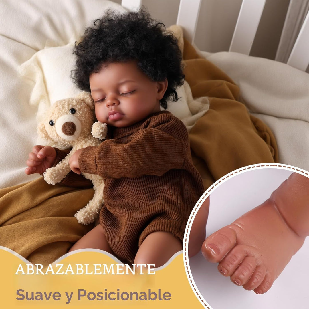BABESIDE Muñecas negras Reborn de 17 pulgadas, muñecas de bebé real...
