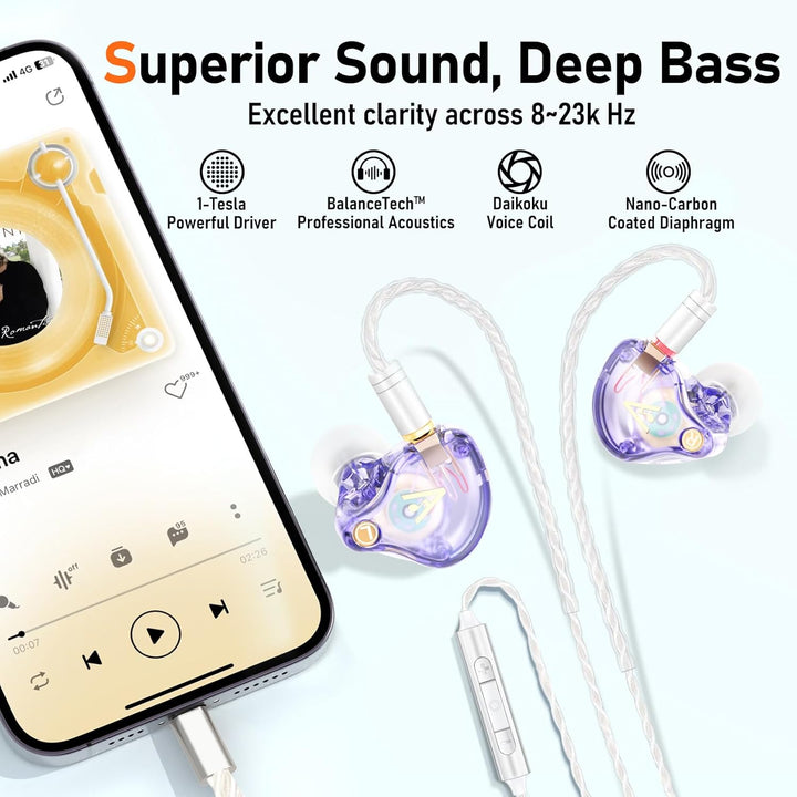 Vibes - Auriculares con cable de 6.8 fl oz, auriculares de alta fid...