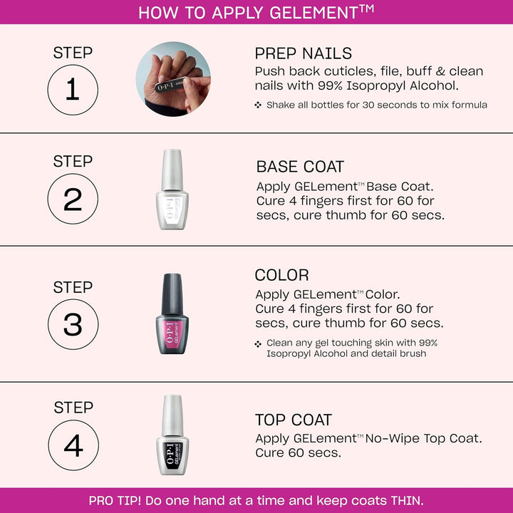 Sistema de esmalte de uñas en gel OPI GELement LED Cure | Calidad d...