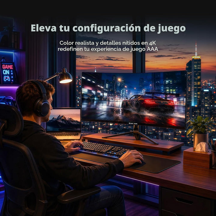 Great voell Monitor curvo para juegos de 34 pulgadas, pantalla de 2...