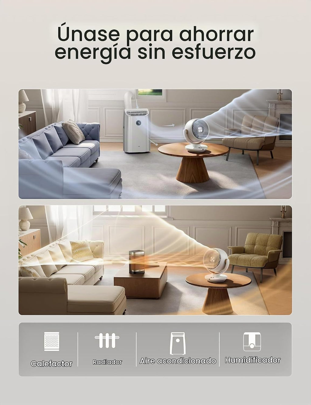 Dreo Ventilador para dormitorio, ventiladores circuladores de aire...
