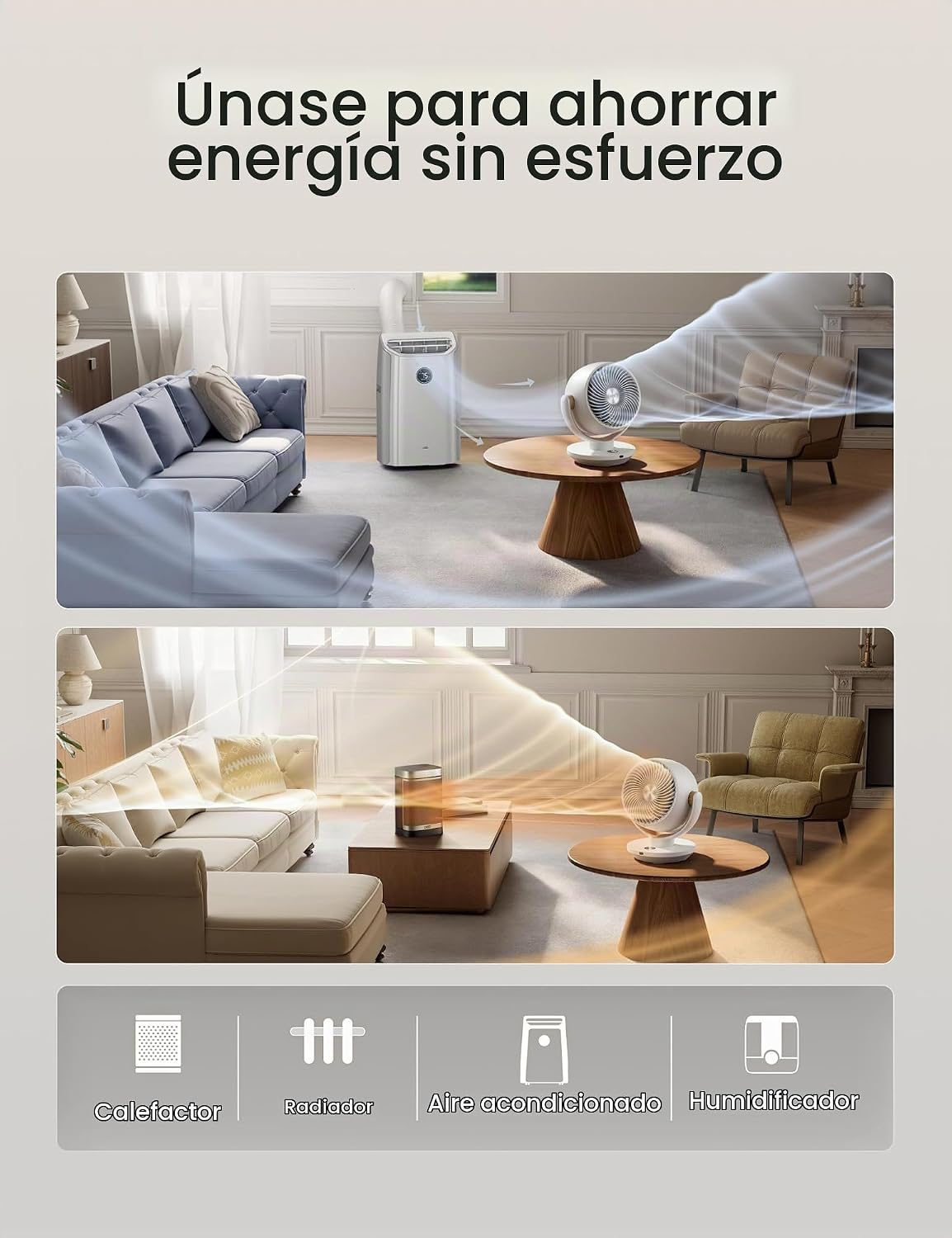 Dreo Ventilador para dormitorio, ventiladores circuladores de aire...