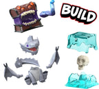 Dungeons & Dragons Questers Figuras de criatura, paquete de 3, figuras coleccionables de juguete de fantasía de D&D, pequeño cubo gelatinoso, Wyrmling plateado y cofre del tesoro mímico