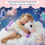 little tigers Peluche de unicornio mamá con 4 bebés en la barriga