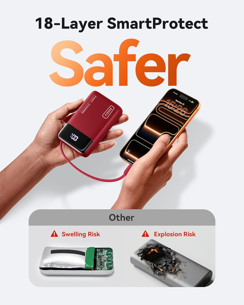 INIU Cargador portátil, batería externa compacta de 20000mAh