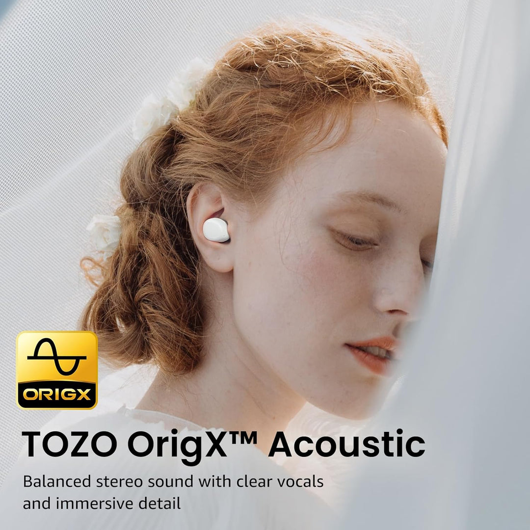 TOZO Auriculares inalámbricos A1 Bluetooth 5.3 de peso ligero en el...