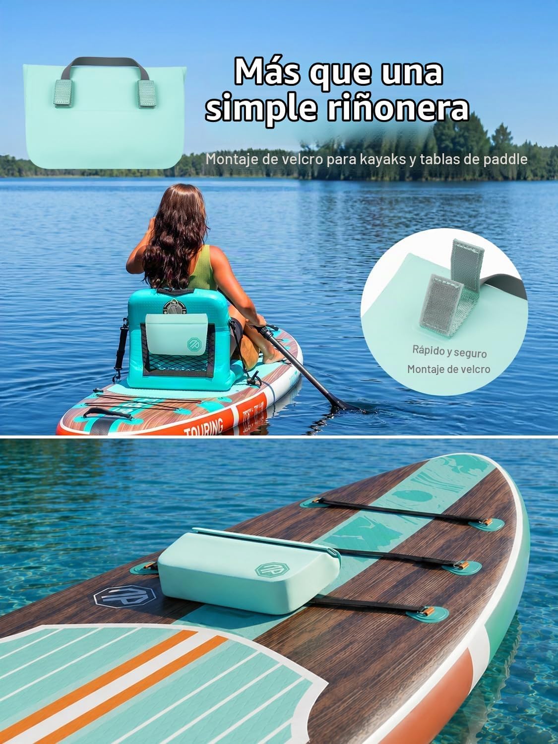 niphean Riñonera impermeable IPX7, bolsa seca magnética con cierre de una